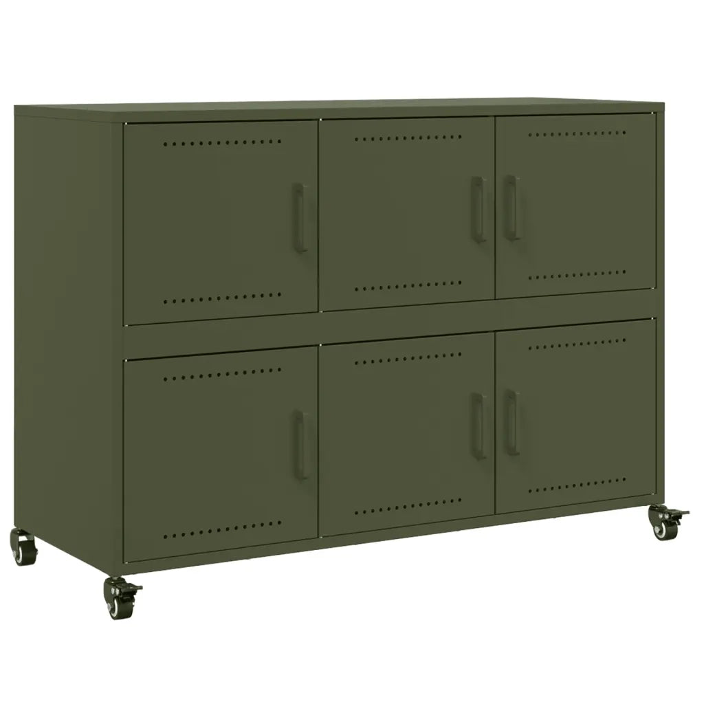 Credenza Verde Oliva 100,5x39x72 cm in Acciaio 846744