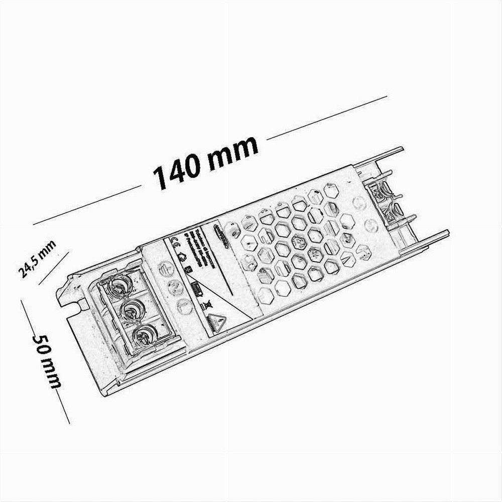 Trade Shop - Alimentatore Slim Stabilizzato 12v 100w Switch Trasformatore 8.33mha Fhyla100w12v -