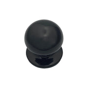 Pomolo fisso per porta SAGUATTI 869/70QB in alluminio nero lucido