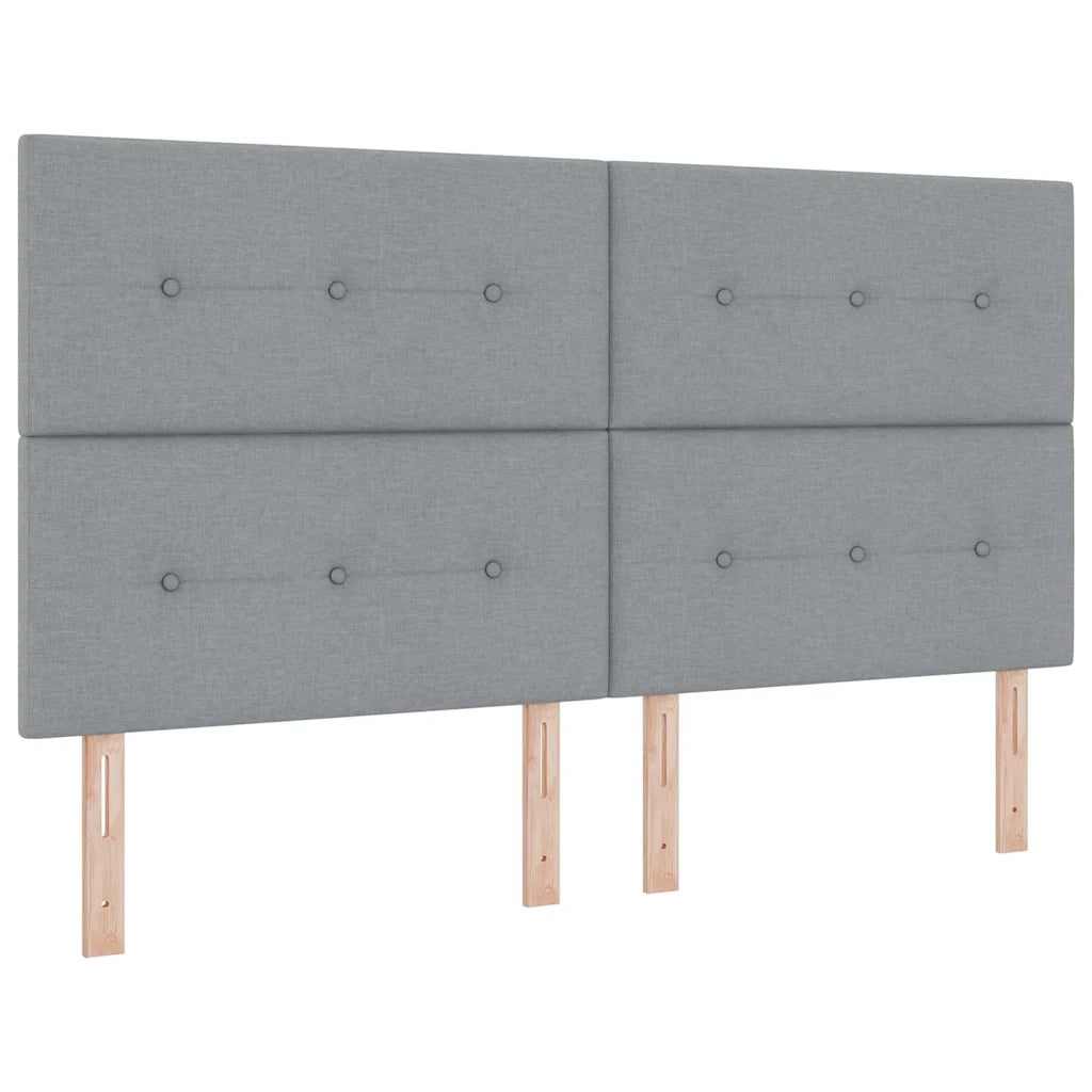 Letto a molle con materasso Grigio chiaro 180 x 200 cm Tessuto 3342886