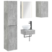 Set di mobili per il bagno 5 pcs Grigio Cemento 3407258