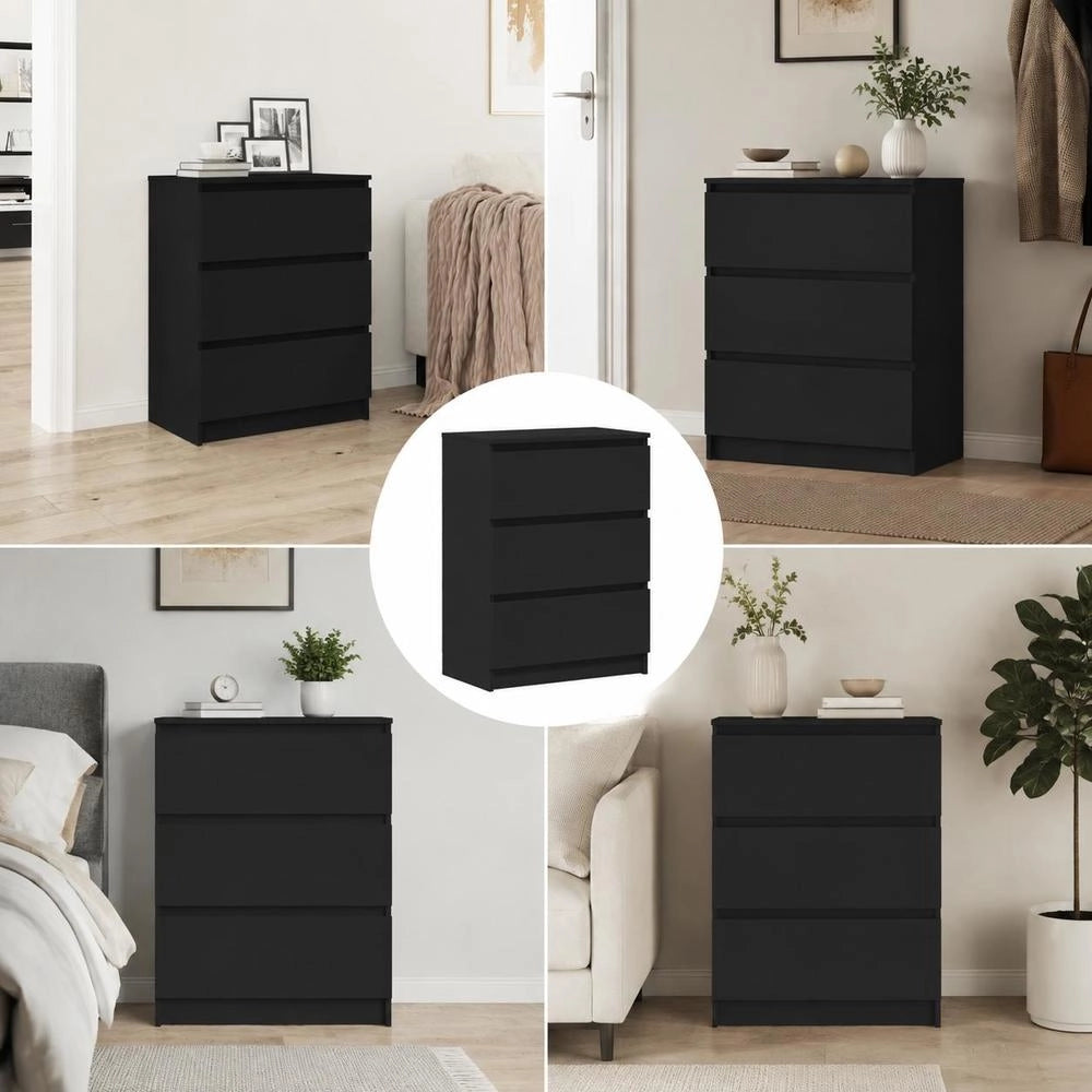 Sideboard Black 60x35x76 Cm Wood-based Material