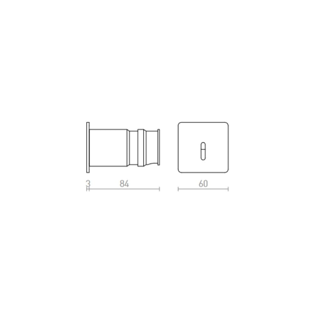 Applique IRIA SQ da incasso bianco  230V LED 3W 10°  3000K