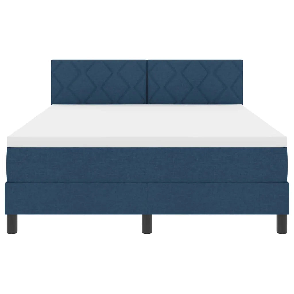Letto a molle con materasso Blu 160 x 200 cm Tessuto 3338782