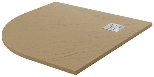 Piatto Doccia Semicircolare 90x90 cm in Acrilico Fosterberg Azalea 4 Tortora