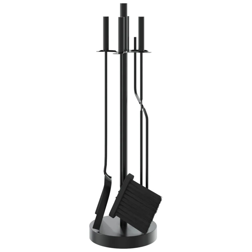 Set di attrezzi per camino 5 pezzi 18x66 cm in acciaio 156376