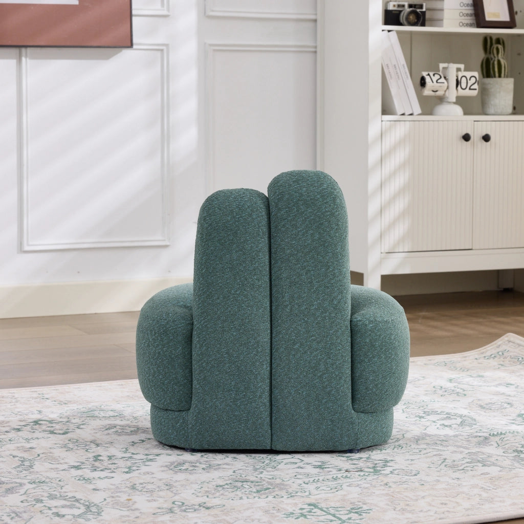 POUF A Forma di Coniglio Imbottito Verde in Tessuto, 6,2 kg