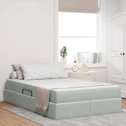 Letto con contenitore e materasso Grigio chiaro 120 x 200 cm