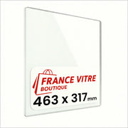 463 x 317 x 4 mm - Vetro per stufa a legna - vetro camino di ricambio - vetro per caminetto resistente al fuoco - France Vitre