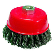 Trade Shop - Spazzola A Tazza Conica Fili Intrecciati 75mm Per Smerigliatrice Angolare Flex -