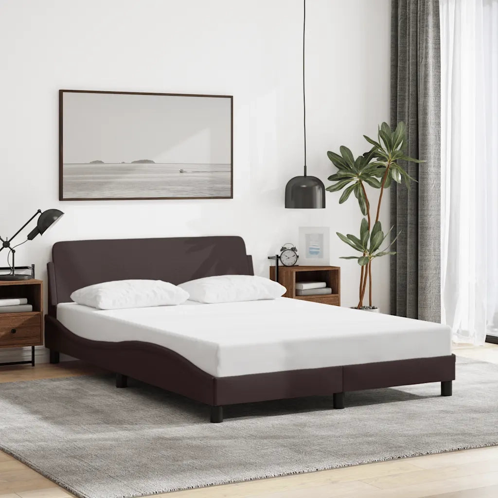 Giroletto-Struttura Letto Dover Marrone Scuro 140x200 cm Tessuto