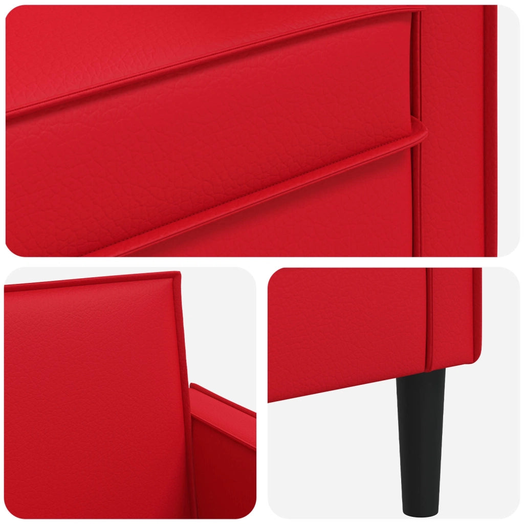 Poltrona XXL Rosso Similpelle 42043534