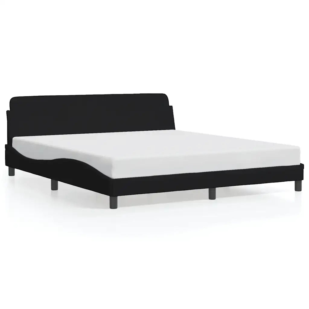 vidaXL Giroletto senza Materasso Nero 180x200 cm in Tessuto
