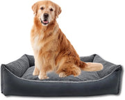 Letto per cani XXL per cani grandi – cuscino per cani – letto per cani ergonomico (corduroy grafitto, L 100 x B 70 x H 19 cm)