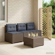 Divano da giardino 3 posti con cuscini in look rattan PP 8011991