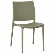 Sedia da sala da pranzo Altea in plastica colore Verde Oliva modello comfort