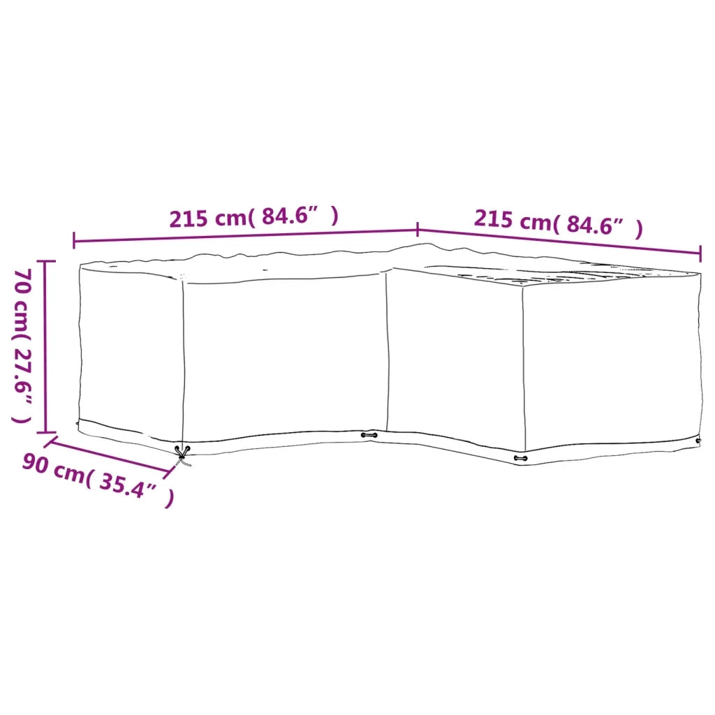 Copertura Mobili da Giardino | Telone per mobili da esterni a L 16 Occhielli 215x215x70 cm