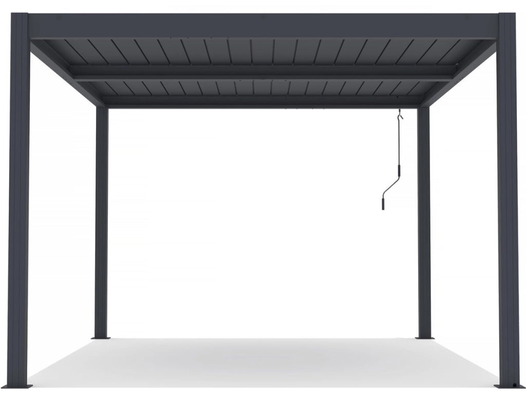 Pergola bioclimatica in alluminio "Windsor" - 3 x 4 m - Antracite