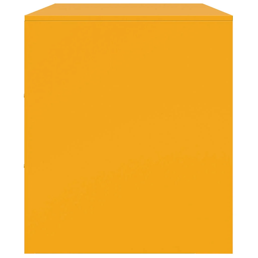 Mobile TV multimediale scaffale TV credenza mobile TV sala da pranzo soggiorno camera da letto 2 pezzi giallo senape 67 x 39 x 44 cm acciaio giallo 02_0028630