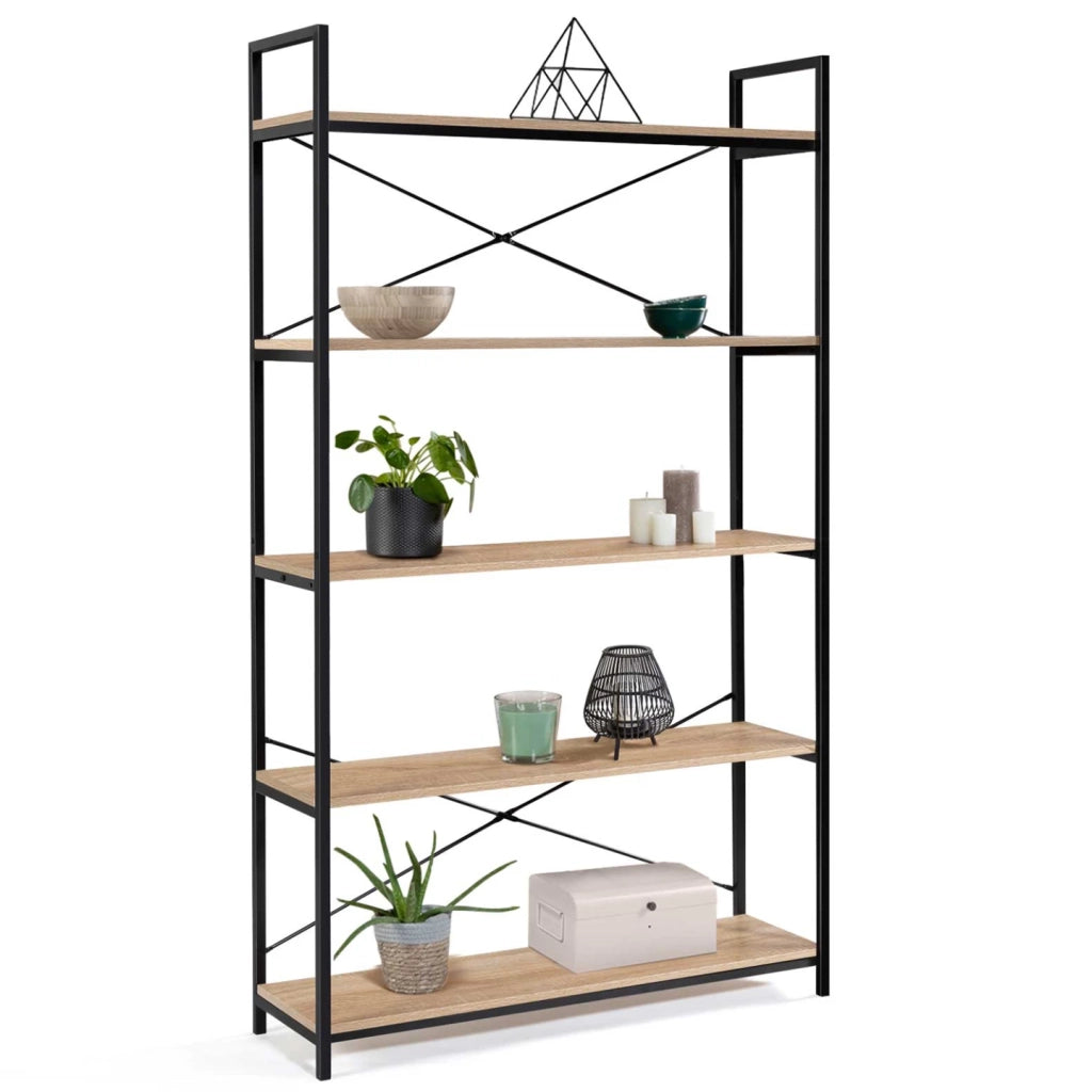 IDMarket - Scaffale XL 5 livelli DETROIT design industriale 170 cm