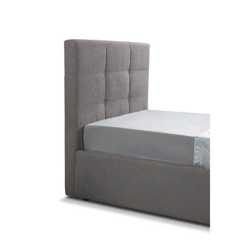 Letto singolo con contenitore Napoli tortora Soro 91