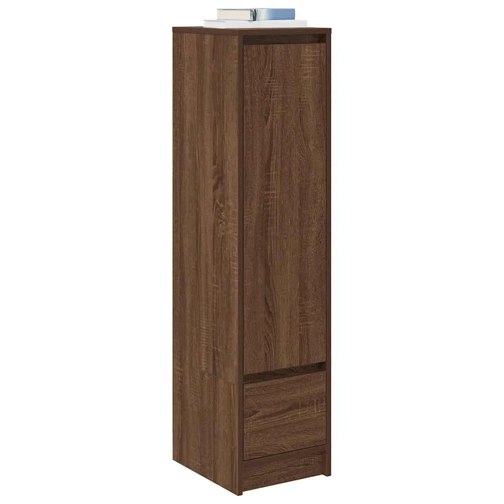 Credenza Rovere Marrone 29,5x34x119,5 cm in Legno Multistrato 861658