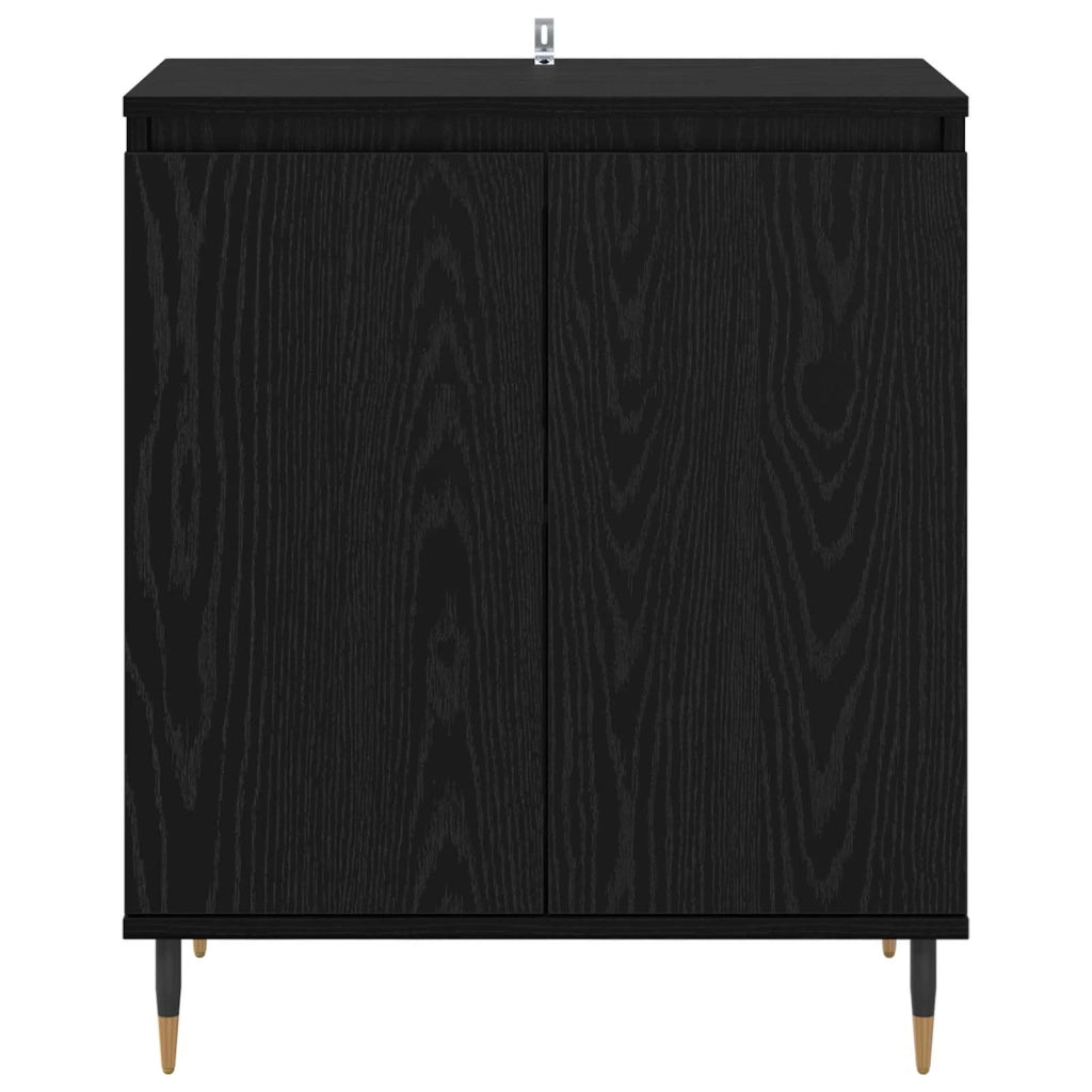 Credenza | Madia | Buffet da pranzo | Armadio da pranzo Rovere Nero 60 x 35 x 70 cm Legno multistrato