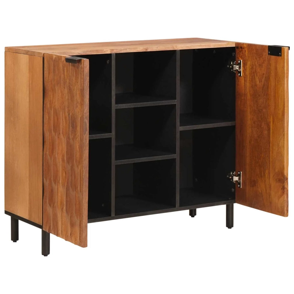 Credenza con porta Finitura Marrone Acacia 90 x 33 x 75 cm 4017928