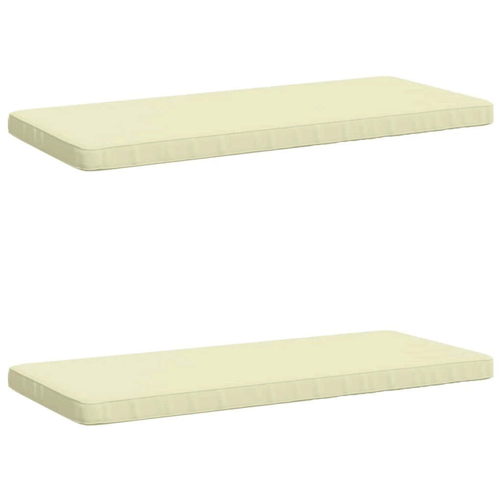 Cuscini per Panchina a 2 Pezzi VUGHT 2 pz 100% Poliestere Crema 951899