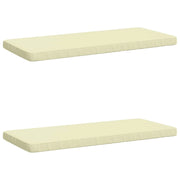 Cuscini per Panchina a 2 Pezzi VUGHT 2 pz 100% Poliestere Crema 951899