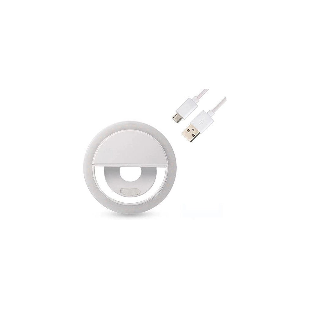 Trade Shop - Anello Ring Light 36 Led Per Selfie Tiktok Ricaricabile Usb Illuminazione Cell -