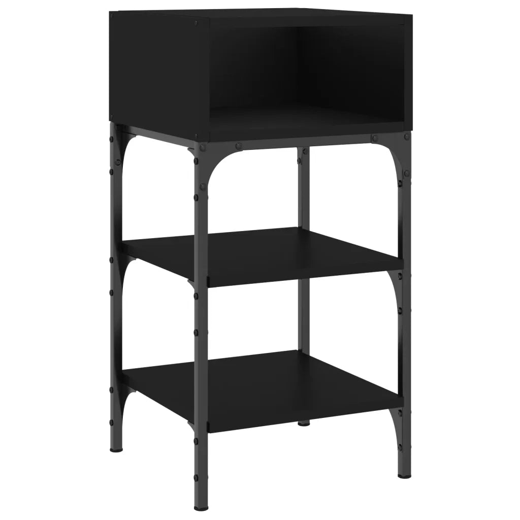 Comodini 2 pz Neri 35x34,5x70 cm in Legno Multistrato 825884