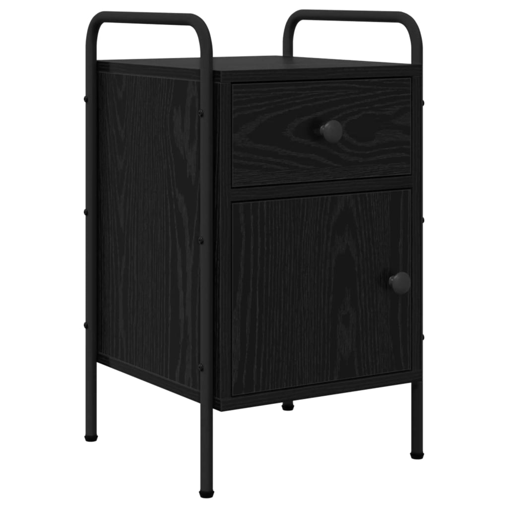Armadio da Notte Rovere Nero 35 x 36,5 x 61 cm 8007647