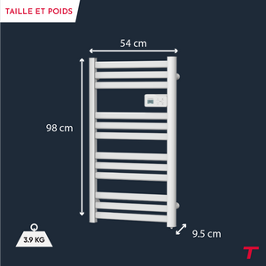 Scaldasalviette elettrico Thomson senza fluido, connesso al WiFi, con ventola da 500W, cosmo