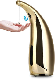 Dispensatore di Sapone Automatico - 4 Niveaux Regolabili - Senza Touch - Sensore a Infrarosso - Impermeabile all'Acqua - 300ml - Oro per Cucina e Bagno
