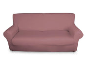 Copridivano-Copripoltrona Antimacchia Elasticizzato Tinta Unita Modello Magic - Poltrona - Rosa Antico