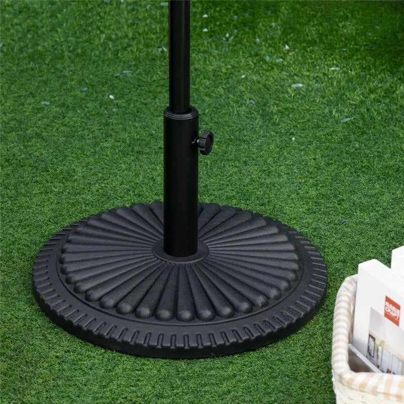 BASE PER OMBRELLONE ROTONDA DA 15 KG IN RESINA PER PALI DA 38MM E 48MM BRONZO