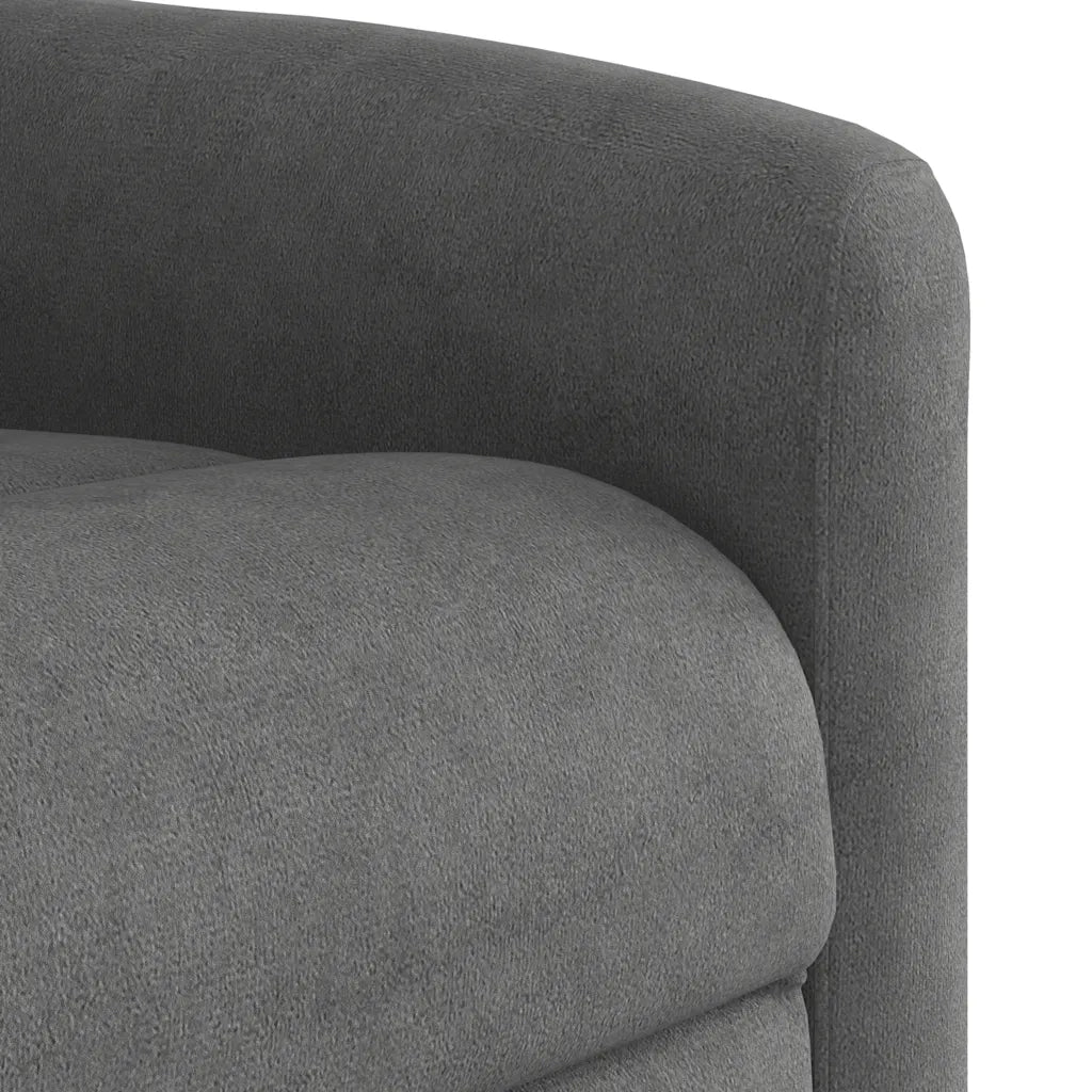 Poltrona Reclinabile Massaggio Grigio Scuro Tessuto Microfibra 4015572