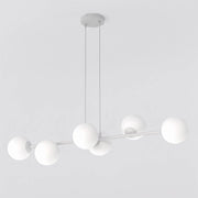 Lampada a sospensione Magnus in acciaio grigio e vetro