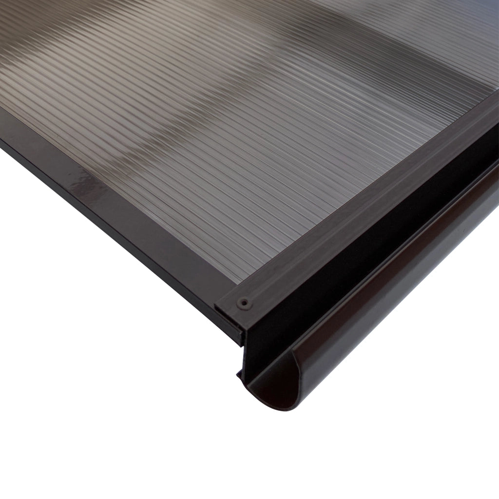 Tettoia con telaio in alluminio STARKEDACH Straight T-160 8017 con rivestimento in policarbonato