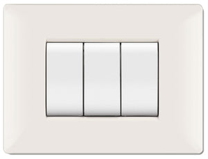 placca life q modello living bianco 3 posti cod:ferx.97517