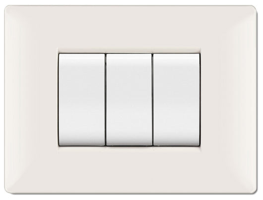 placca life q modello living bianco 3 posti cod:ferx.97517
