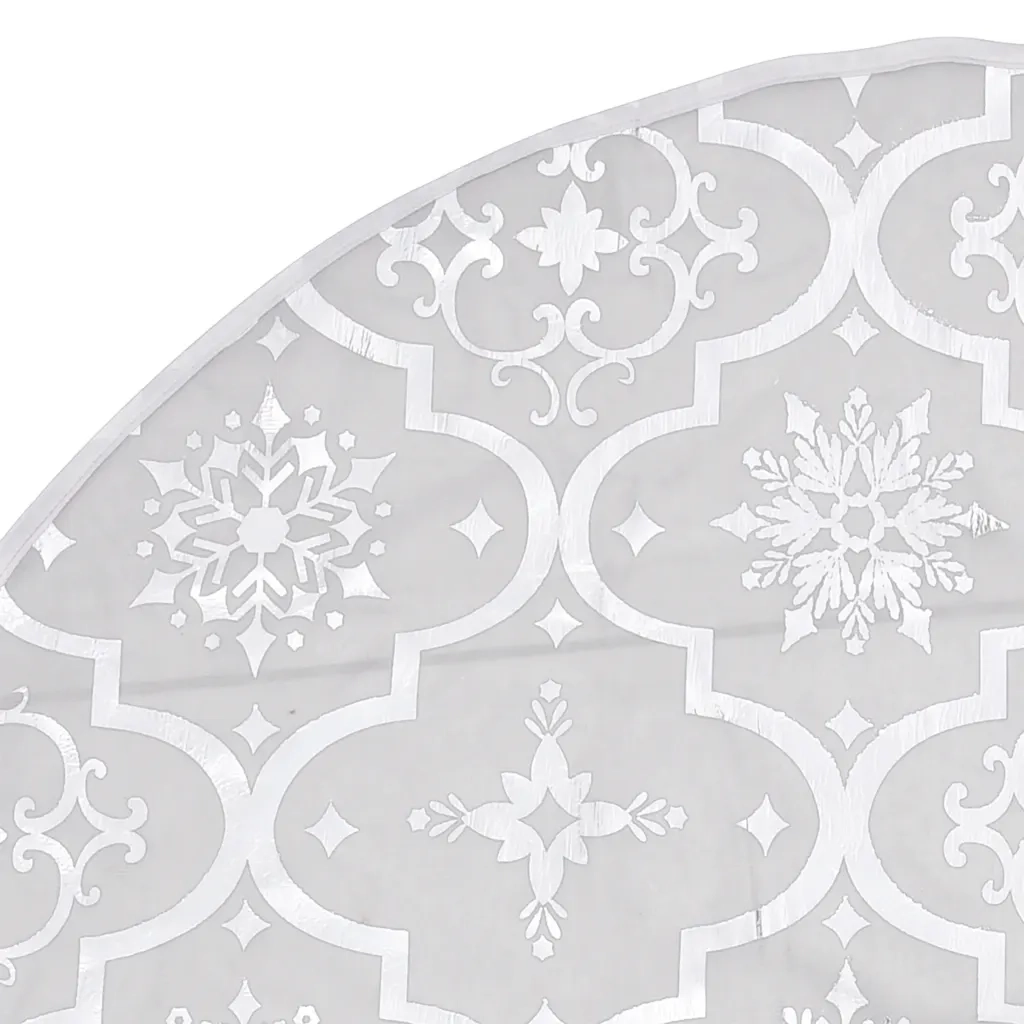 Gonna Albero Natale Raffinata con Calza Bianca Tessuto 90 cm CFW2733531