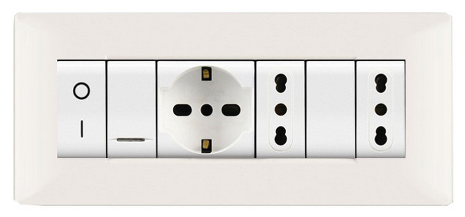 placca life q modello living bianco 7 posti cod:ferx.97519