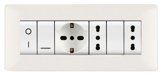 placca life q modello living bianco 7 posti cod:ferx.97519