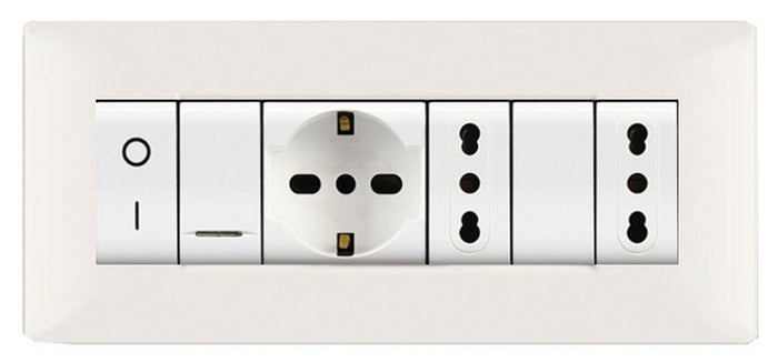 placca life q modello living bianco 7 posti cod:ferx.97519