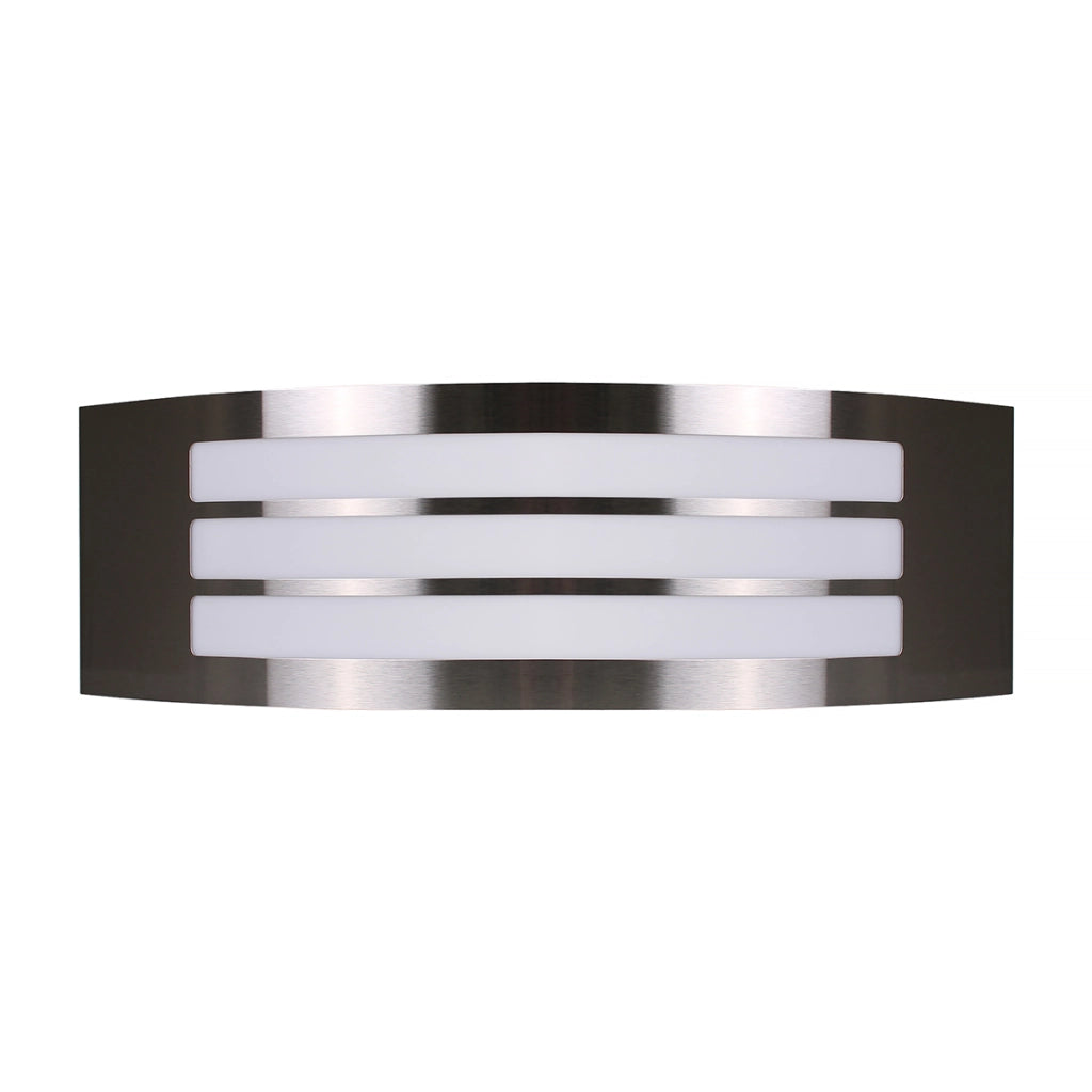 APPLIQUE PER LAMPADINE CON ATTACCO E27 PER ESTERNO - DESIGN MODERNO SEMICILINDRICO IN ACCIAIO E PVC