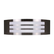 APPLIQUE PER LAMPADINE CON ATTACCO E27 PER ESTERNO - DESIGN MODERNO SEMICILINDRICO IN ACCIAIO E PVC