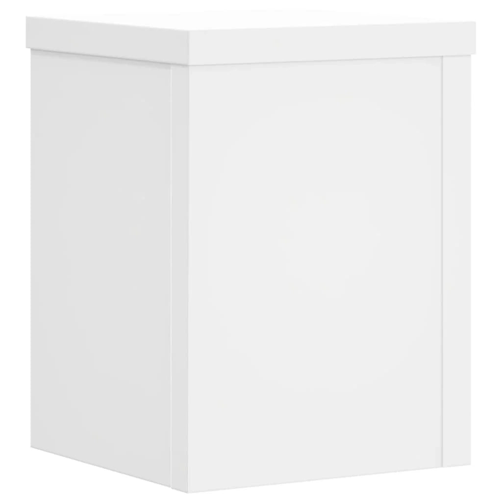 Portavasi mobili per fiori set da 2 15 x 15 x 20 cm legno ingegnerizzato bianco 02_0045263