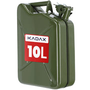 Tanica di carburante KADAX da 10 litri, contenitore per acqua e olio, tanica in metallo.